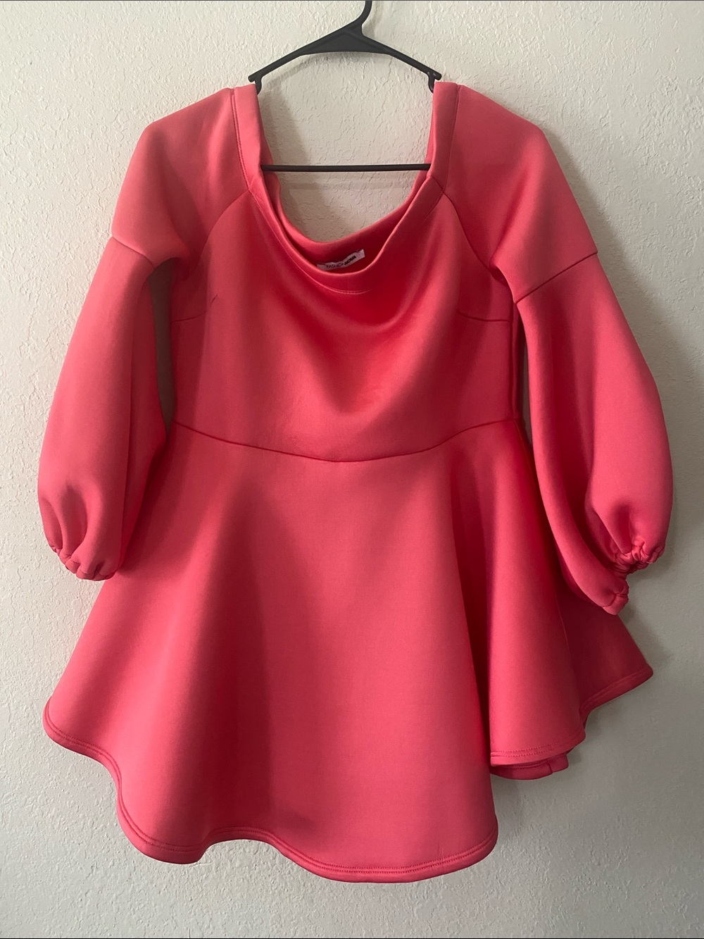 Fashion Nova Princess Barbiecore Pink Peplum Balloon-Sleeve Romper Dress ✨ NWTs - Picture 2 of 15